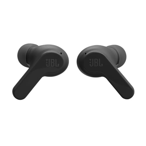 JBL Wave Beam 2 Adaptive Noise Cancelling with Smart Ambient True Wireless Earbuds, Deep Bass, Comfort Fit, 40H Battery, Hands-Free + VoiceAware, Water and Dust Resistant - Black, JBLWBEAM2BLK | Bluetooth 5.3, Up to 40 Hours of Autonomy