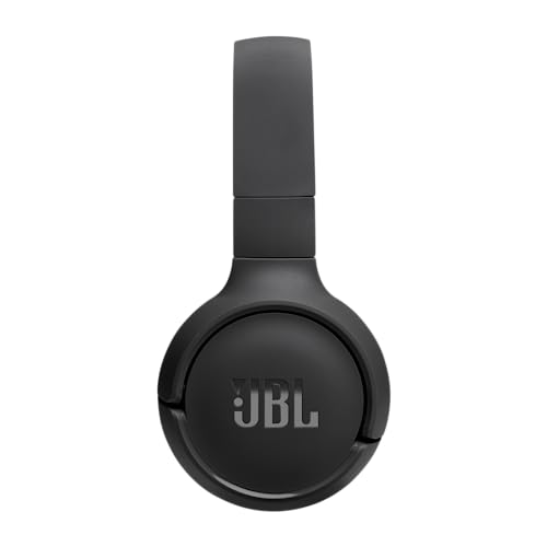 JBL Tune 520BT Wireless On-Ear Headphones, Pure Bass Sound, 57H Battery with Speed Charge, Hands-Free Call + Voice Aware, Multi-Point Connection, Lightweight and Foldable - Black, JBLT520BTBLKEU