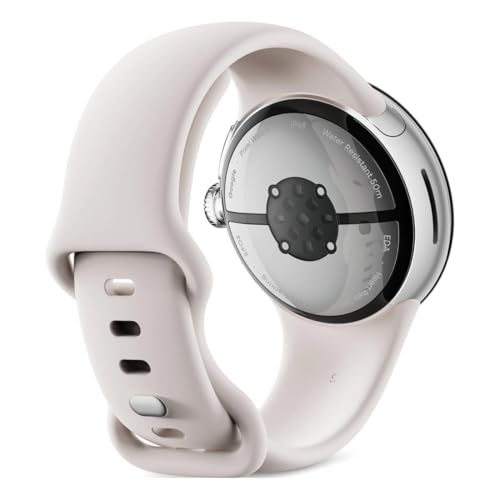 Google Pixel Watch 2 | 32GB+ 2GB RAM | Heart Rate Tracking, Stress Management,(4G LTE + Bluetooth/Wi-Fi, Silver Aluminium Case/Porcelain Active Band) (Renewed)