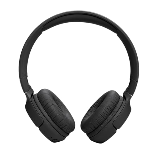 JBL Tune 520BT Wireless On-Ear Headphones, Pure Bass Sound, 57H Battery with Speed Charge, Hands-Free Call + Voice Aware, Multi-Point Connection, Lightweight and Foldable - Black, JBLT520BTBLKEU