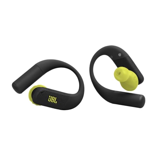 JBL Soundgear Clips True Wireless Open-Ear Headphones, SonicArc Design, Up to 32 Hours Playtime, 4 Beamforming Microphones, IP54 Water and Dust Proof, JBL OpenSound Technology, Ghost Black