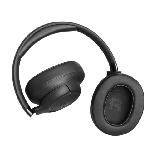 JBL Tune 520BT Wireless On-Ear Headphones, Pure Bass Sound, 57H Battery with Speed Charge, Hands-Free Call + Voice Aware, Multi-Point Connection, Lightweight and Foldable - Black, JBLT520BTBLKEU