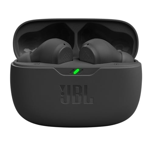 JBL Wave Beam 2 Adaptive Noise Cancelling with Smart Ambient True Wireless Earbuds, Deep Bass, Comfort Fit, 40H Battery, Hands-Free + VoiceAware, Water and Dust Resistant - Black, JBLWBEAM2BLK | Bluetooth 5.3, Up to 40 Hours of Autonomy