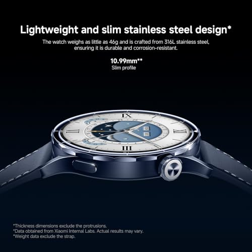 XIAOMI Watch S5 46mm, Smartwatch for Men and Women, 1.48" AMOLED, Fitness Tracker with Heart Rate/Sleep Monitoring, 21 days battery life, 150+ sports modes, dual-band GPS, Android&iOS, Silver