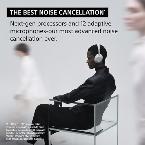 Sony WH-1000XM6 The Best Wireless Noise Canceling Headphones, HD NC Processor QN3, 12 Microphones, Adaptive NC Optimizer, Mastered by Engineers, Studio-Quality, 30-Hour Battery, Midnight Blue | HD NC Processor QN3, 12 Microphones