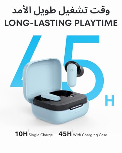 soundcore P30i by Anker Noise Cancelling Earbuds, Strong and Smart Noise Cancelling, Powerful Bass, 45H Playtime, 2-in-1 Case and Phone Stand, IP54, Wireless Earbuds, Bluetooth 5.4, App Control | Strong and Smart Noise Cancelling, Powerful Bass
