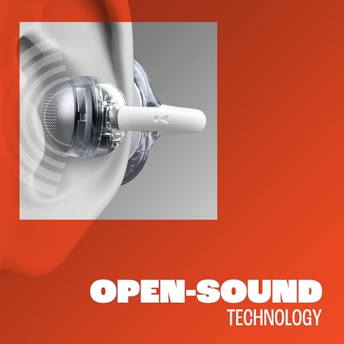 JBL Soundgear Clips True Wireless Open-Ear Headphones, SonicArc Design, Up to 32 Hours Playtime, 4 Beamforming Microphones, IP54 Water and Dust Proof, JBL OpenSound Technology, Ghost Black