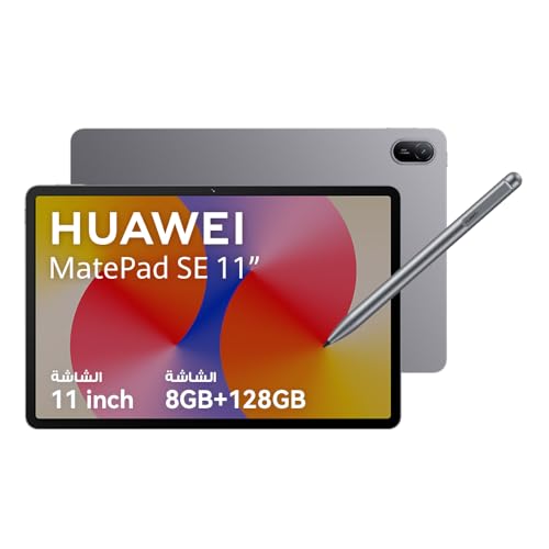 HUAWEI MatePad SE Tablet, 11-inch Eye Comfort Display, Large Capacity 7700 mAH Battery, 6GB+128GB, Wifi, Nebula Gray, 12-Months HuaweiCare+ (Amazon Exclusive)