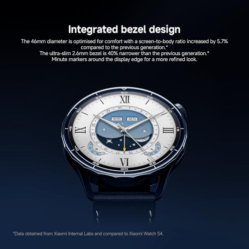 XIAOMI Watch S5 46mm, Smartwatch for Men and Women, 1.48" AMOLED, Fitness Tracker with Heart Rate/Sleep Monitoring, 21 days battery life, 150+ sports modes, dual-band GPS, Android&iOS, Silver