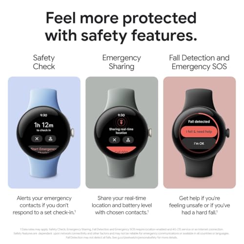 Google Pixel Watch 2 | 32GB+ 2GB RAM | Heart Rate Tracking, Stress Management,(4G LTE + Bluetooth/Wi-Fi, Silver Aluminium Case/Porcelain Active Band) (Renewed)
