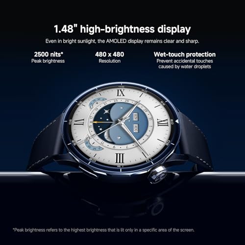 XIAOMI Watch S5 46mm, Smartwatch for Men and Women, 1.48" AMOLED, Fitness Tracker with Heart Rate/Sleep Monitoring, 21 days battery life, 150+ sports modes, dual-band GPS, Android&iOS, Silver
