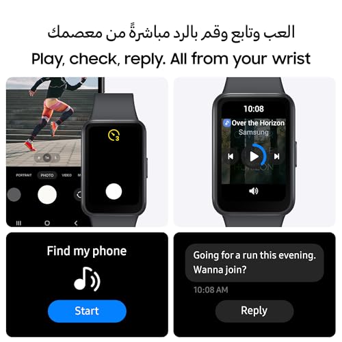 Samsung Galaxy Fit3 Smartwatch, Exercise and Sleep Tracking, Fall Detection, Bluetooth, 40mm, Gray