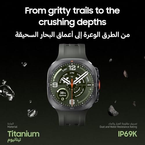 Samsung Galaxy Watch Ultra2 Titanium Silver, 47mm, Bluetooth, Rugged Luxury design, 800 mAh Battery, Fast Charging,Energy Score, 2 Years Manufacturer Extended Warranty (UAE Version)(Amazon Exclusive)