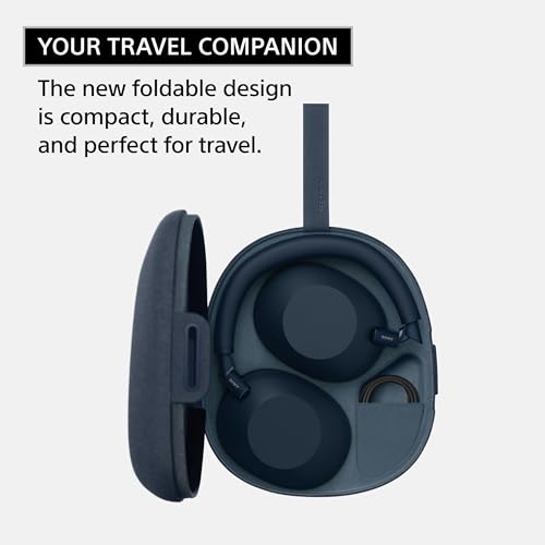 Sony WH-1000XM6 The Best Wireless Noise Canceling Headphones, HD NC Processor QN3, 12 Microphones, Adaptive NC Optimizer, Mastered by Engineers, Studio-Quality, 30-Hour Battery, Midnight Blue | HD NC Processor QN3, 12 Microphones