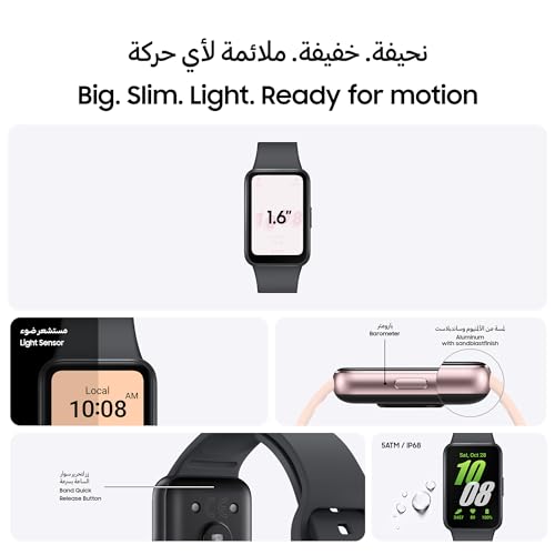 Samsung Galaxy Fit3 Smartwatch, Exercise and Sleep Tracking, Fall Detection, Bluetooth, 40mm, Gray