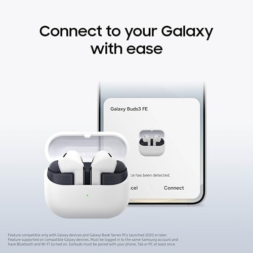 SAMSUNG Galaxy Buds 3 FE (2025) True Wireless Bluetooth Earbuds, Active Noise Cancellation, Powerful Sound, Clear Calls, Long Lasting Battery, Hands Free AI, Black | Active Noise Cancellation, Powerful Sound, Clear Calls, Long Lasting Battery