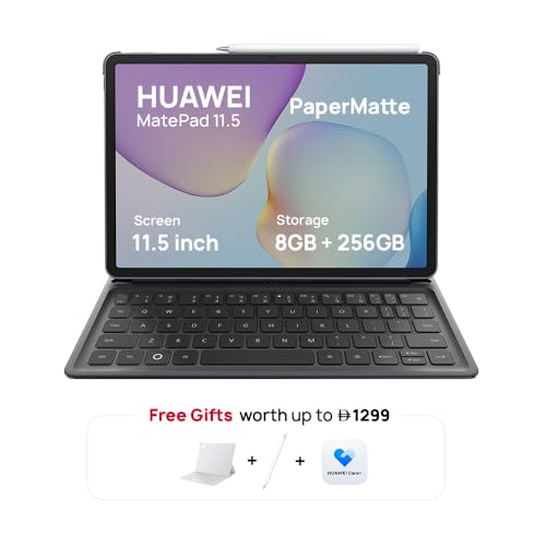 HUAWEI MatePad 11.5 2025 Tablet 2.5K 120Hz PaperMatte Display, 8+256GB, 10100 mAh, 40W SuperCharge, WPS Office, Quad Speakers, Detachable Keyboard, Grey