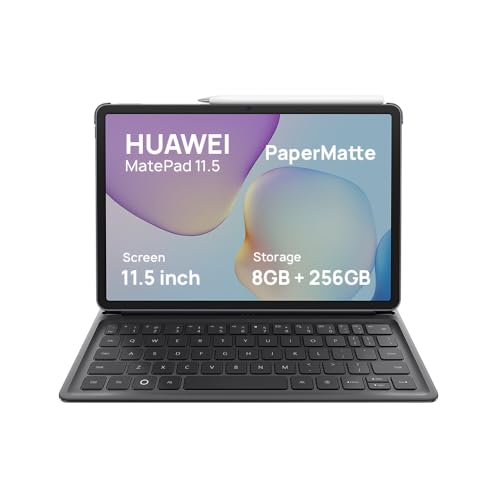 HUAWEI MatePad 11.5 2025 Tablet 2.5K 120Hz PaperMatte Display, 8+256GB, 10100 mAh, 40W SuperCharge, WPS Office, Quad Speakers, Detachable Keyboard, Grey