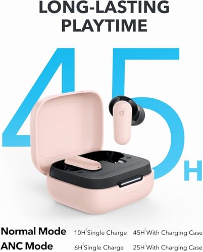 soundcore P30i by Anker Noise Cancelling Earbuds, Strong and Smart Noise Cancelling, Powerful Bass, 45H Playtime, 2-in-1 Case and Phone Stand, IP54, Wireless Earbuds, Bluetooth 5.4, App Control | Strong and Smart Noise Cancelling, Powerful Bass