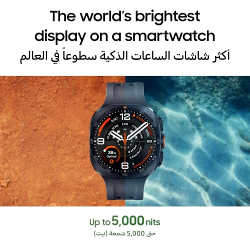 Samsung Galaxy Watch Ultra2 Titanium Silver, 47mm, Bluetooth, Rugged Luxury design, 800 mAh Battery, Fast Charging,Energy Score, 2 Years Manufacturer Extended Warranty (UAE Version)(Amazon Exclusive)