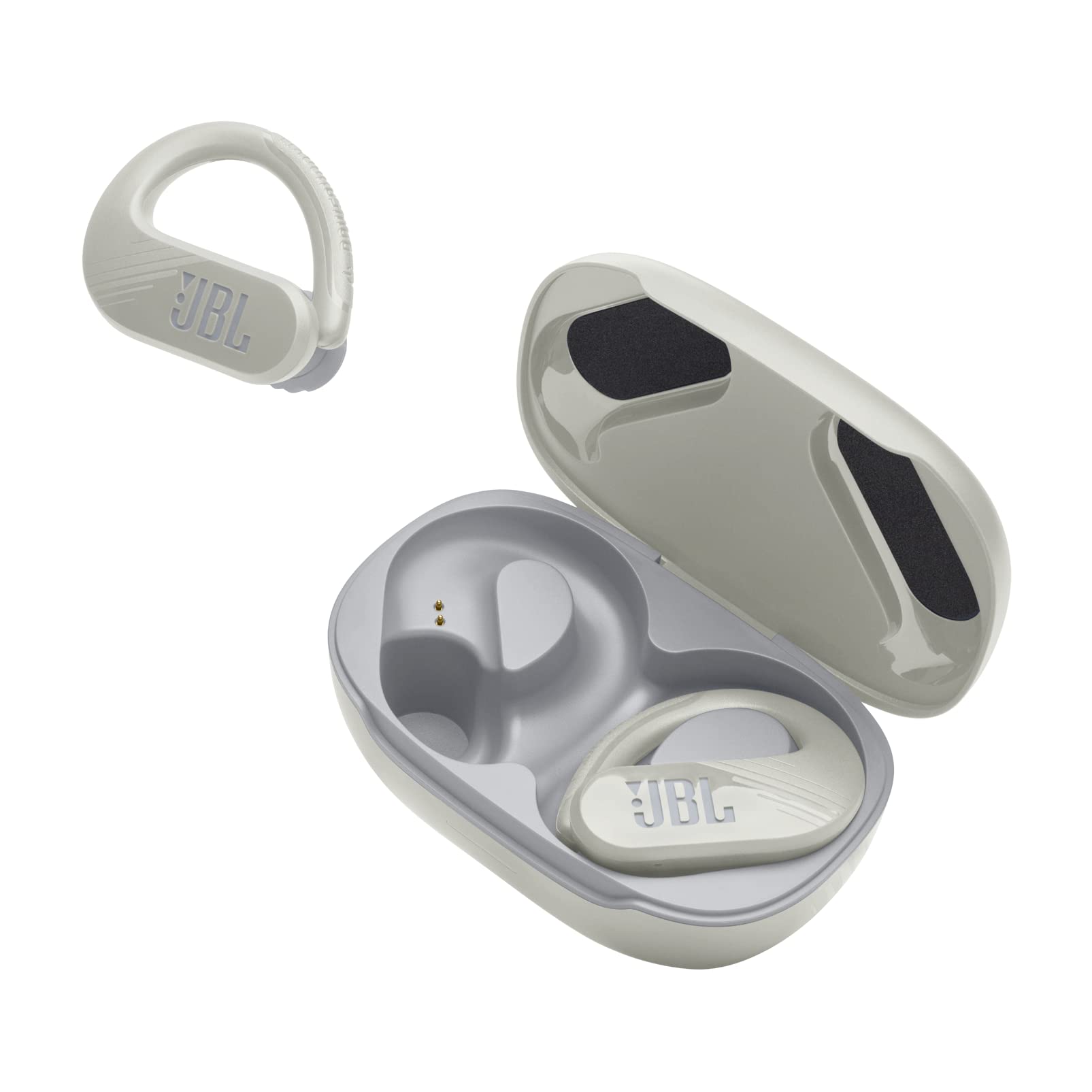 JBL Soundgear Clips True Wireless Open-Ear Headphones, SonicArc Design, Up to 32 Hours Playtime, 4 Beamforming Microphones, IP54 Water and Dust Proof, JBL OpenSound Technology, Ghost Black