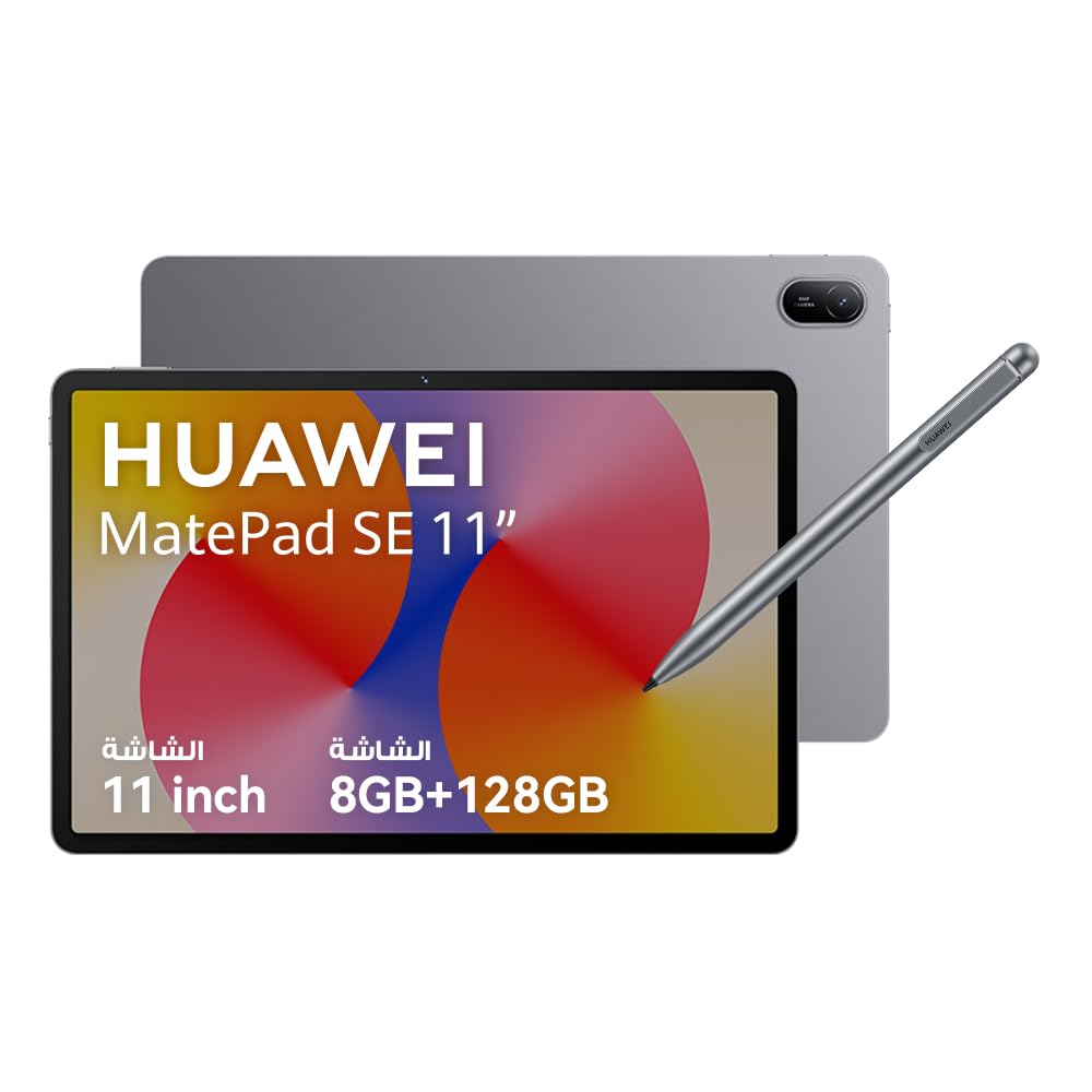 HUAWEI MatePad SE Tablet, 11-inch Eye Comfort Display, Large Capacity 7700 mAH Battery, 6GB+128GB, Wifi, Nebula Gray, 12-Months HuaweiCare+ (Amazon Exclusive)