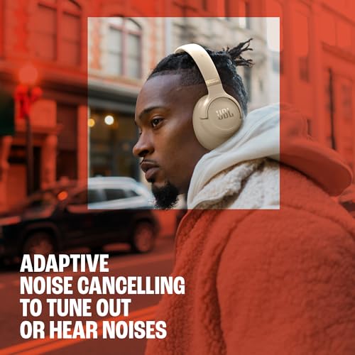 JBL Tune 520BT Wireless On-Ear Headphones, Pure Bass Sound, 57H Battery with Speed Charge, Hands-Free Call + Voice Aware, Multi-Point Connection, Lightweight and Foldable - Black, JBLT520BTBLKEU