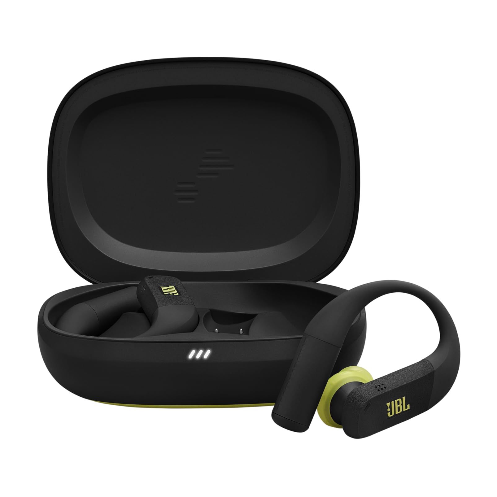 JBL Soundgear Clips True Wireless Open-Ear Headphones, SonicArc Design, Up to 32 Hours Playtime, 4 Beamforming Microphones, IP54 Water and Dust Proof, JBL OpenSound Technology, Ghost Black