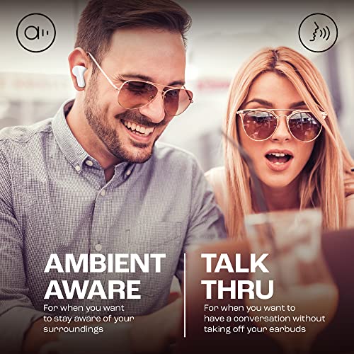 JBL Wave Beam 2 Adaptive Noise Cancelling with Smart Ambient True Wireless Earbuds, Deep Bass, Comfort Fit, 40H Battery, Hands-Free + VoiceAware, Water and Dust Resistant - Black, JBLWBEAM2BLK | Bluetooth 5.3, Up to 40 Hours of Autonomy