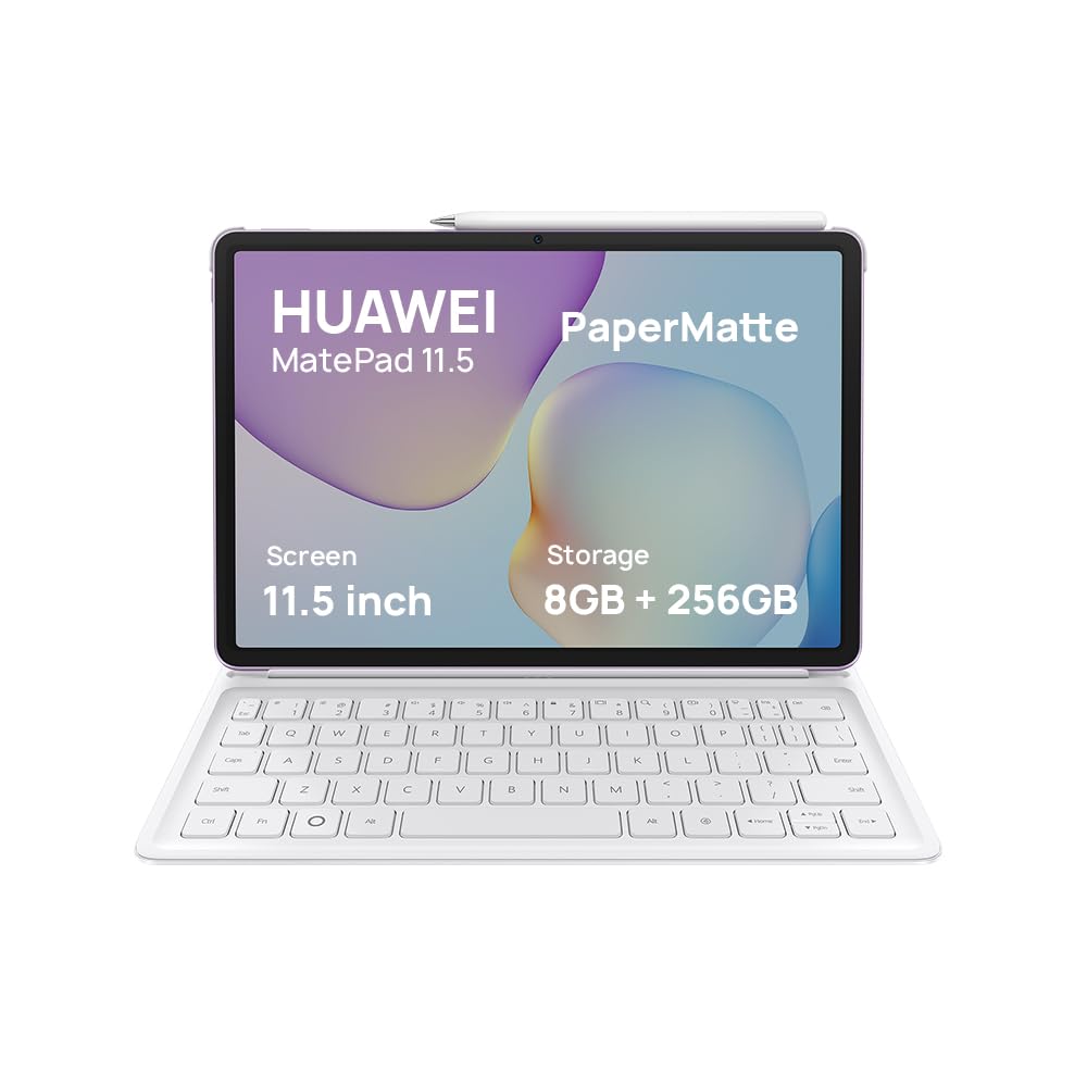 HUAWEI MatePad 11.5 2025 Tablet 2.5K 120Hz PaperMatte Display, 8+256GB, 10100 mAh, 40W SuperCharge, WPS Office, Quad Speakers, Detachable Keyboard, Grey