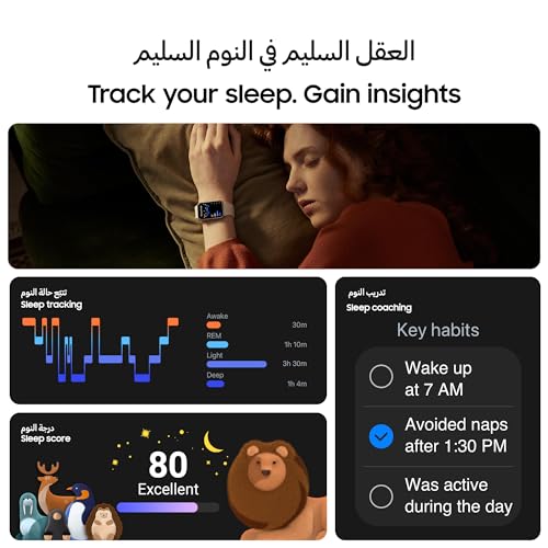 Samsung Galaxy Fit3 Smartwatch, Exercise and Sleep Tracking, Fall Detection, Bluetooth, 40mm, Gray