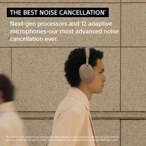 Sony WH-1000XM6 The Best Wireless Noise Canceling Headphones, HD NC Processor QN3, 12 Microphones, Adaptive NC Optimizer, Mastered by Engineers, Studio-Quality, 30-Hour Battery, Midnight Blue | HD NC Processor QN3, 12 Microphones