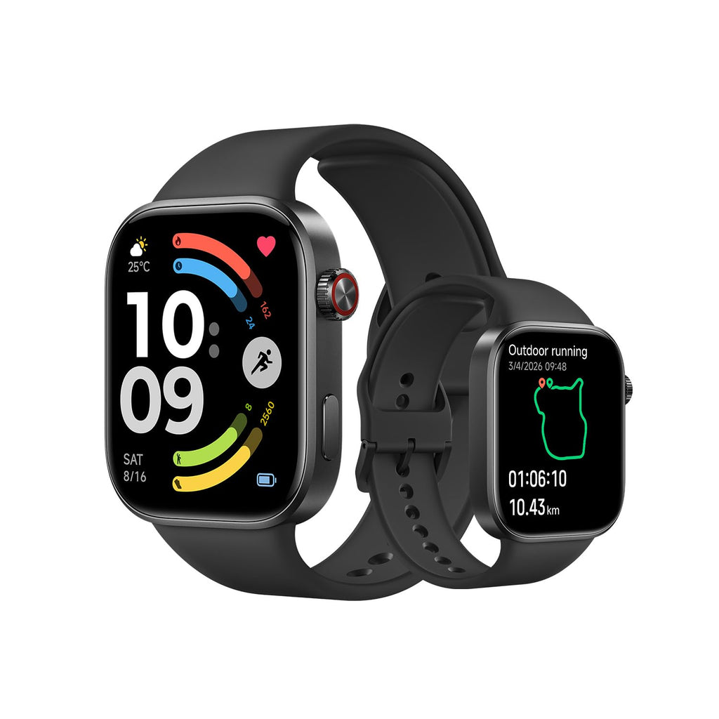 XIAOMI Redmi Smart Watch 6 for Men Women, 2.07'' AMOLED Fitness Watch with Heart Rate/Sleep/Stress Tracking, Activity Tracker 24 Days battery life, 5ATM, GPS, Android™ & iOS, Black