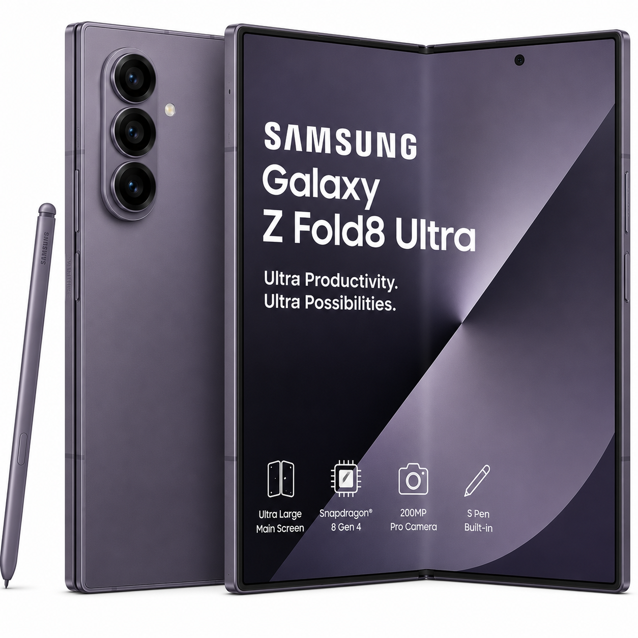 Samsung Galaxy Z Fold8 Ultra (UAE Version) | Foldable 5G Smartphone, Galaxy AI, Dynamic AMOLED 2X & Pro Camera